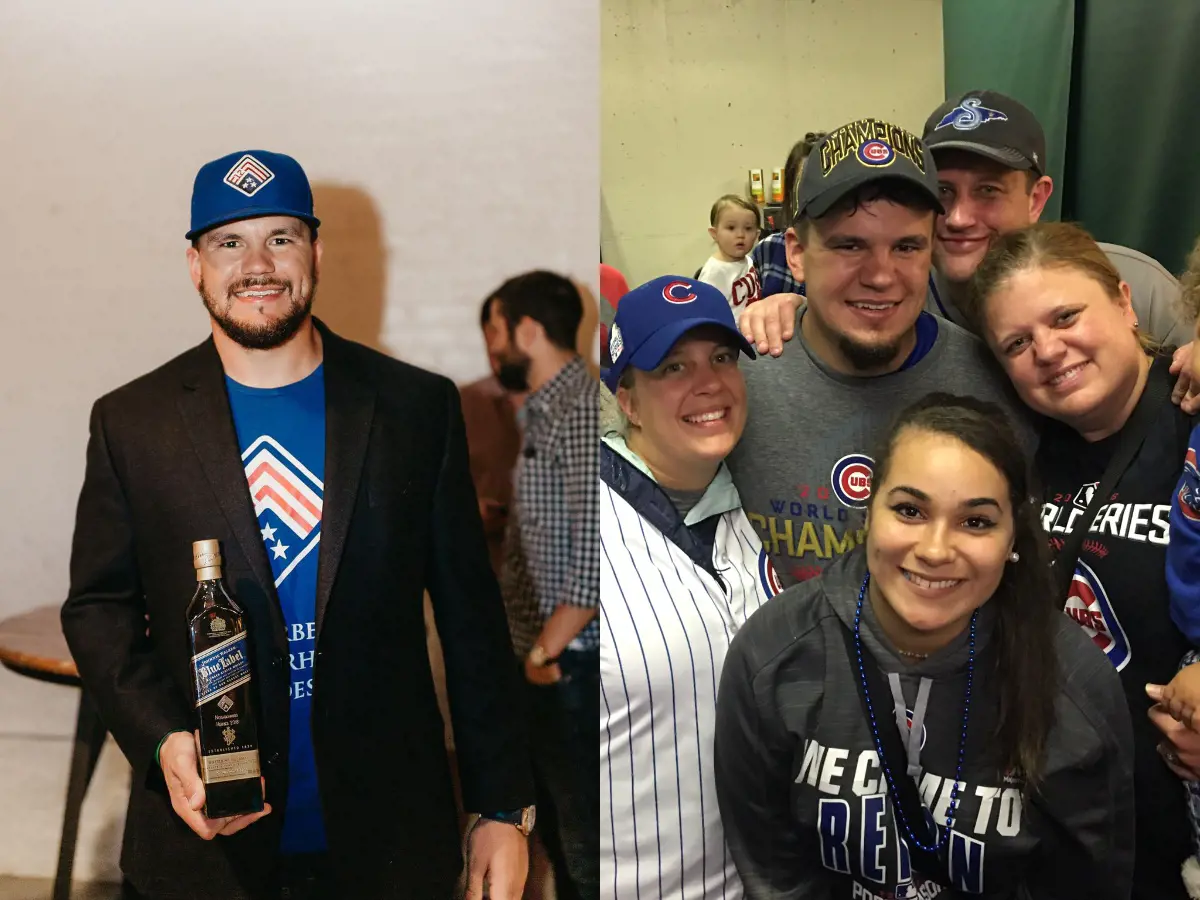 Kyle with Greg and Donna Schwarber during the the 2016 World Series