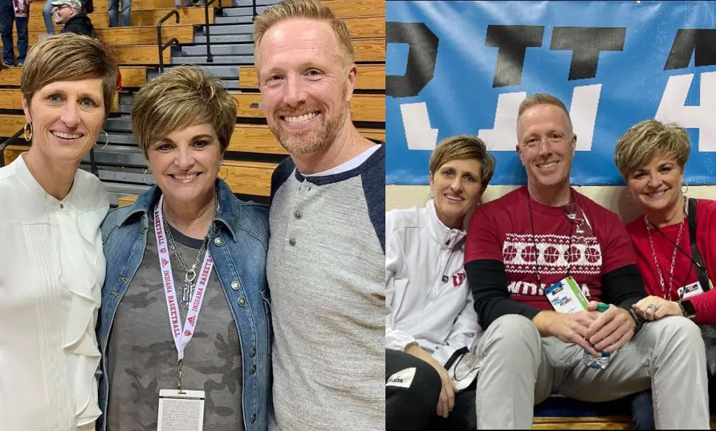 Teri with Andrew and Leann as they attend the Hoosiers game in March 2022