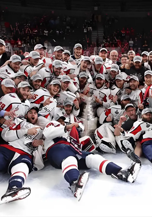 Washington Capitals celebrate the triumph of first ever championship.