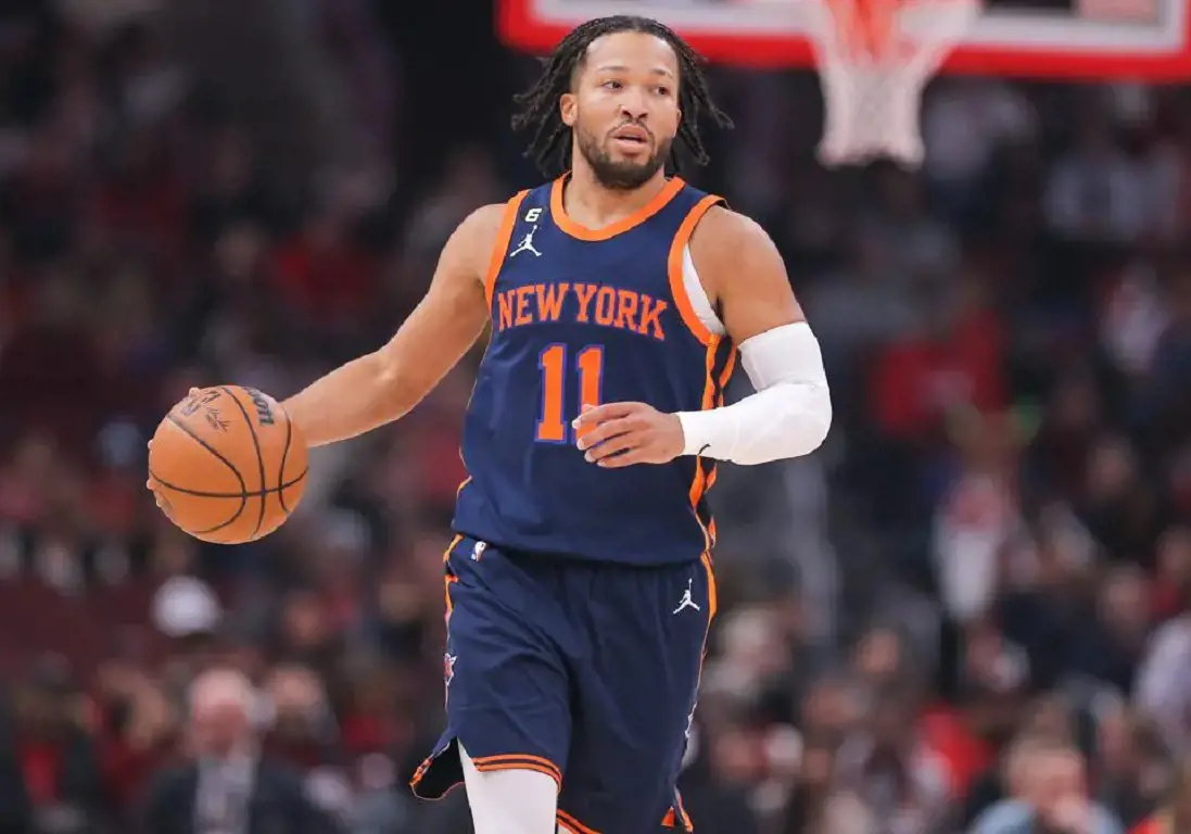 Jalen while playing for Knicks against the Chicago Bulls. 