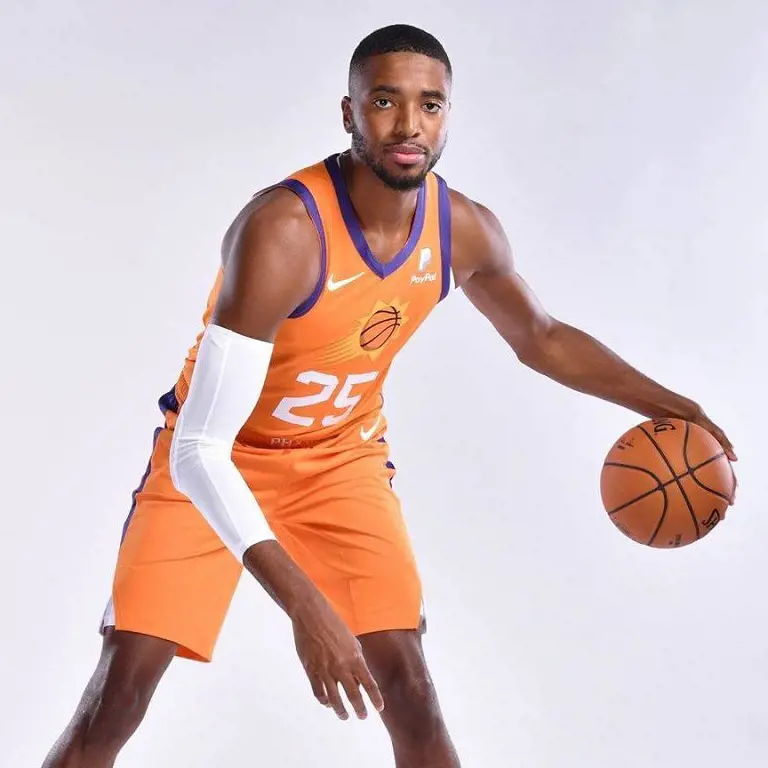 Mikal dribbling the ball during the team photo session.