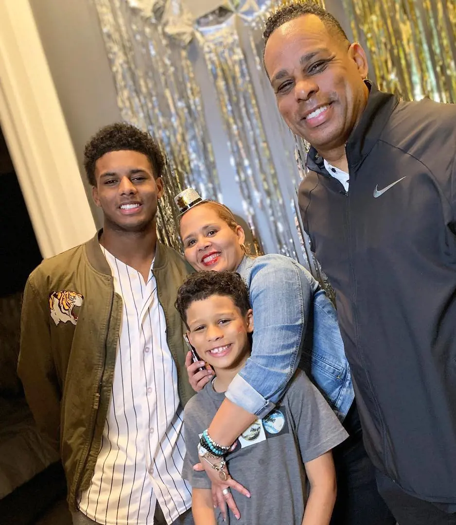 Morgan celebrating new year with Shalita, John and Justin in January 2019